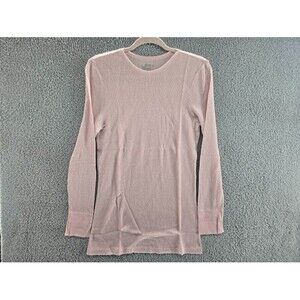 Old Navy Shirt Womens XL Metallic Stripe Top Pink Silver Long Sleeve